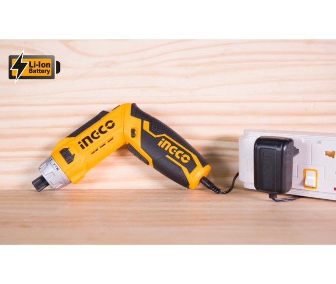 INGCO 8V 6NM 90° Rotatable LithiumIon Cordless Screwdriver with